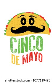 taco character cinco de mayo mexico poster colorful food