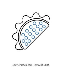 taco concept line icon. Simple element illustration. taco concept outline symbol design.
