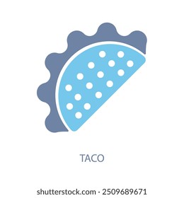 taco concept line icon. Simple element illustration. taco concept outline symbol design.