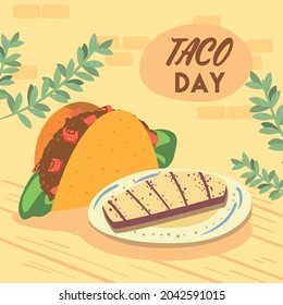 taco day celebration with food