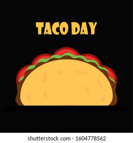 Taco day poster image - Vector illustration design