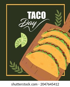 taco day, tacos on cutting board
