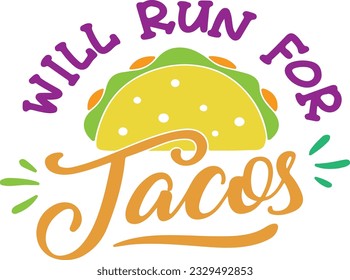 Taco Day Typography Design. Printing For T shirt, Banner, Poster etc.