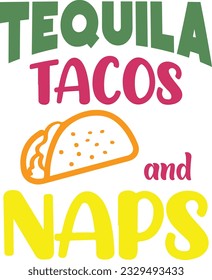 Taco Day Typography Design. Printing For T shirt, Banner, Poster etc.