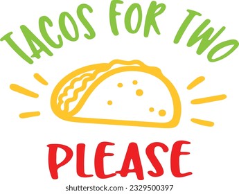 Taco Day Typography Design. Printing For T shirt, Banner, Poster etc.