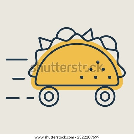 Taco delivery vector isolated icon. Fastfood sign. Graph symbol for cooking web site and apps design, logo, app, UI