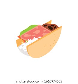 taco design, Eat food restaurant menu dinner lunch cooking and meal theme Vector illustration