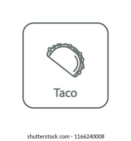 Taco Design Icon Vector Illustration 