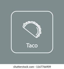 Taco Design Icon Vector Illustration on gray background