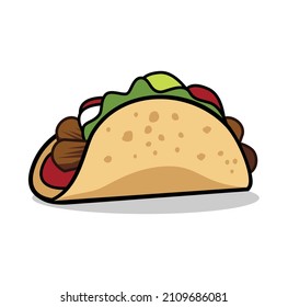 Taco design illustration vector eps format , suitable for your design needs, logo, illustration, animation, etc.