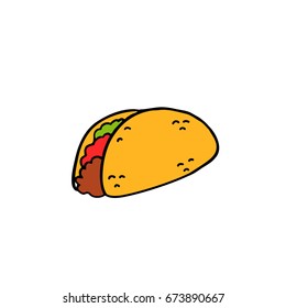 taco doodle icon