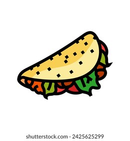 vector de icono de color de comida rápida de taco. signo de comida rápida de taco. ilustración de símbolo aislado