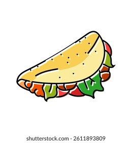 taco fast food color icon vector. taco fast food sign. isolated symbol illustration