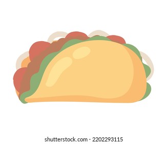 taco fast food icon isolated