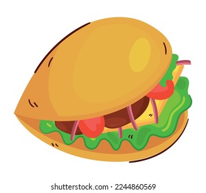 taco fast food icon white background
