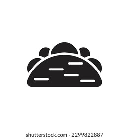 Taco Filled Icon Vector Illustration