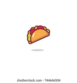 Taco Flat Illustration, Icon Flat