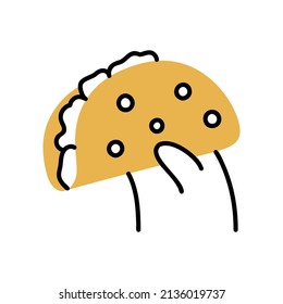 Taco .Food and Beverage Doodles.