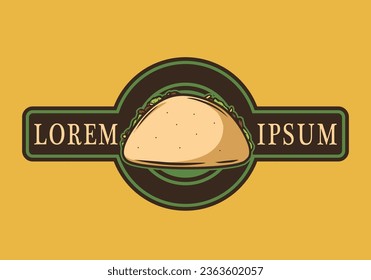 taco food logo template for restaurant and other uses