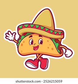 Taco Food Mascot Logo Cartoon