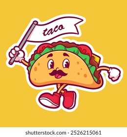 Taco Food Mascot Logo Cartoon