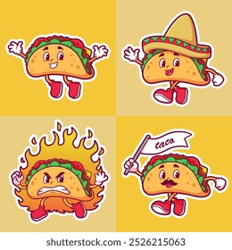 Taco Food Mascot Logo Cartoon