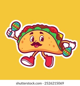 Taco Food Mascot Logo Cartoon