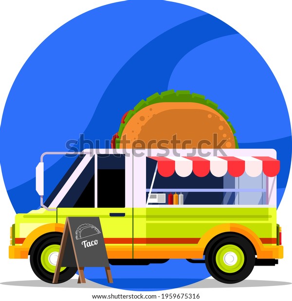 Taco Food Truck Flat\
Cartoon