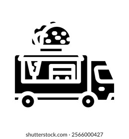 taco food truck glyph icon vector. taco food truck sign. isolated symbol illustration