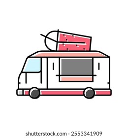 taco fusion food truck color icon vector. taco fusion food truck sign. isolated symbol illustration