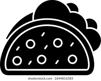Design de ícone de vetor de glifo Taco