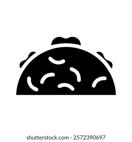 Taco icon. Concept of Mexican food, fast food, and traditional cuisine.