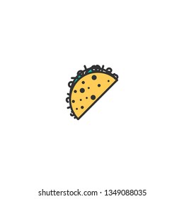 Taco icon design. Gastronomy icon vector illustration