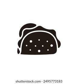 Taco-Symbol. Flache Silhouettenversion.