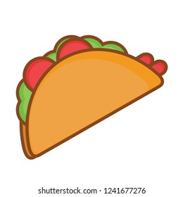 Taco Icon Foods vector