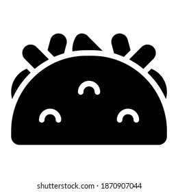 Taco-Symbol mit Glyph-Stil. Geeignet für Webdesign, Logo, App und Benutzeroberfläche.
