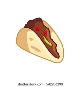 taco icon illustration isolated vector sign symbol