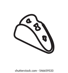 taco icon illustration isolated vector sign symbol
