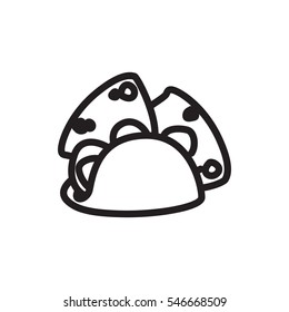 taco icon illustration isolated vector sign symbol