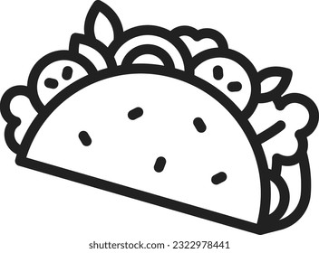 Taco Icon image. Suitable for mobile application.