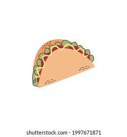 Taco Icon Isolated On White Background