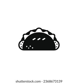 Taco icon isolated on white background