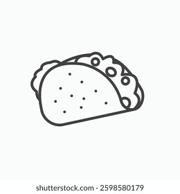 Taco icon isolated on white background