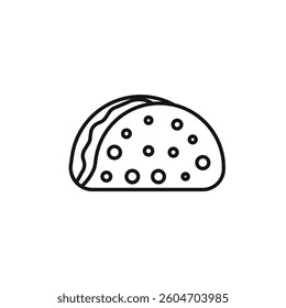 Taco icon isolated. simple vector icon on white background