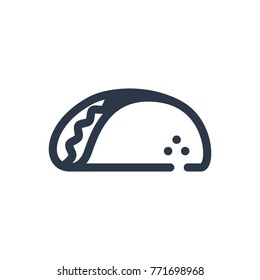 Taco icon. Isolated tortilla and taco icon line style. Premium quality taco icon vector symbol drawing concept for your logo web mobile app UI design.