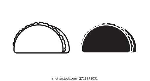 Taco icon for mobile app, editable designs