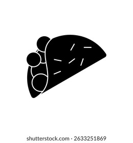 taco icon, modern vector isolated on white background.