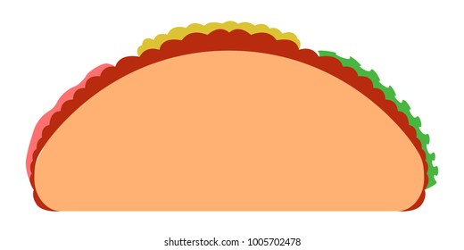 Taco icon on a white background, Vector illustration