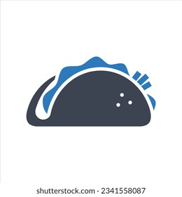 Taco icon on white background