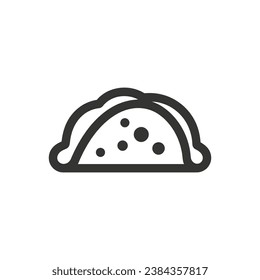 Taco Icon on White Background - Simple Vector Illustration
